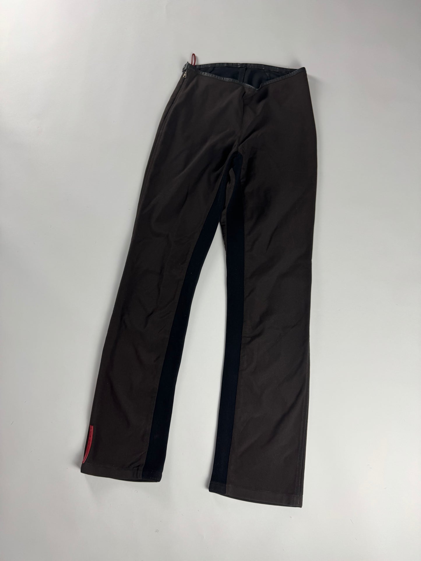 Prada Linea Rossa Brown Two Tone Brown Pants FW 1999 - XS