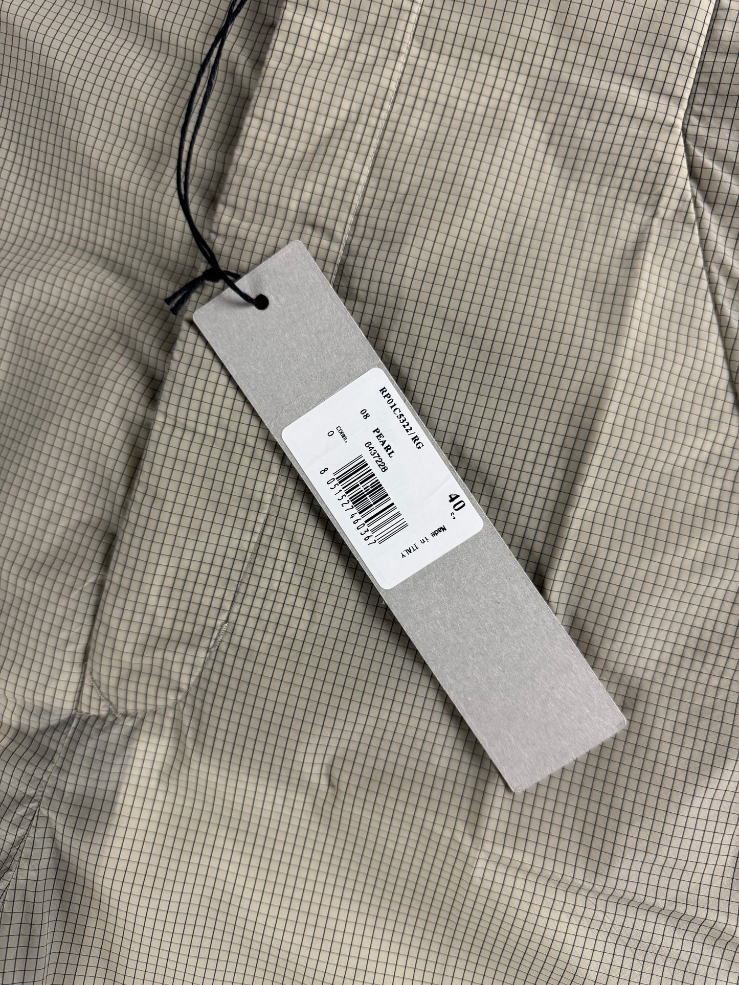 Rick Owens High Waisted Beige Micro Check Trousers - S