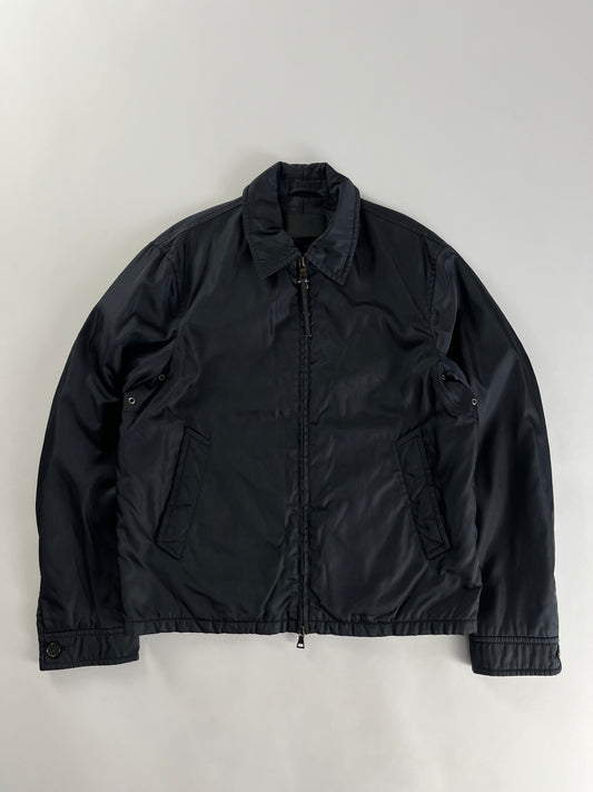 Prada Padded Navy Nylon Trucker Double Zip Jacket 2000s - M