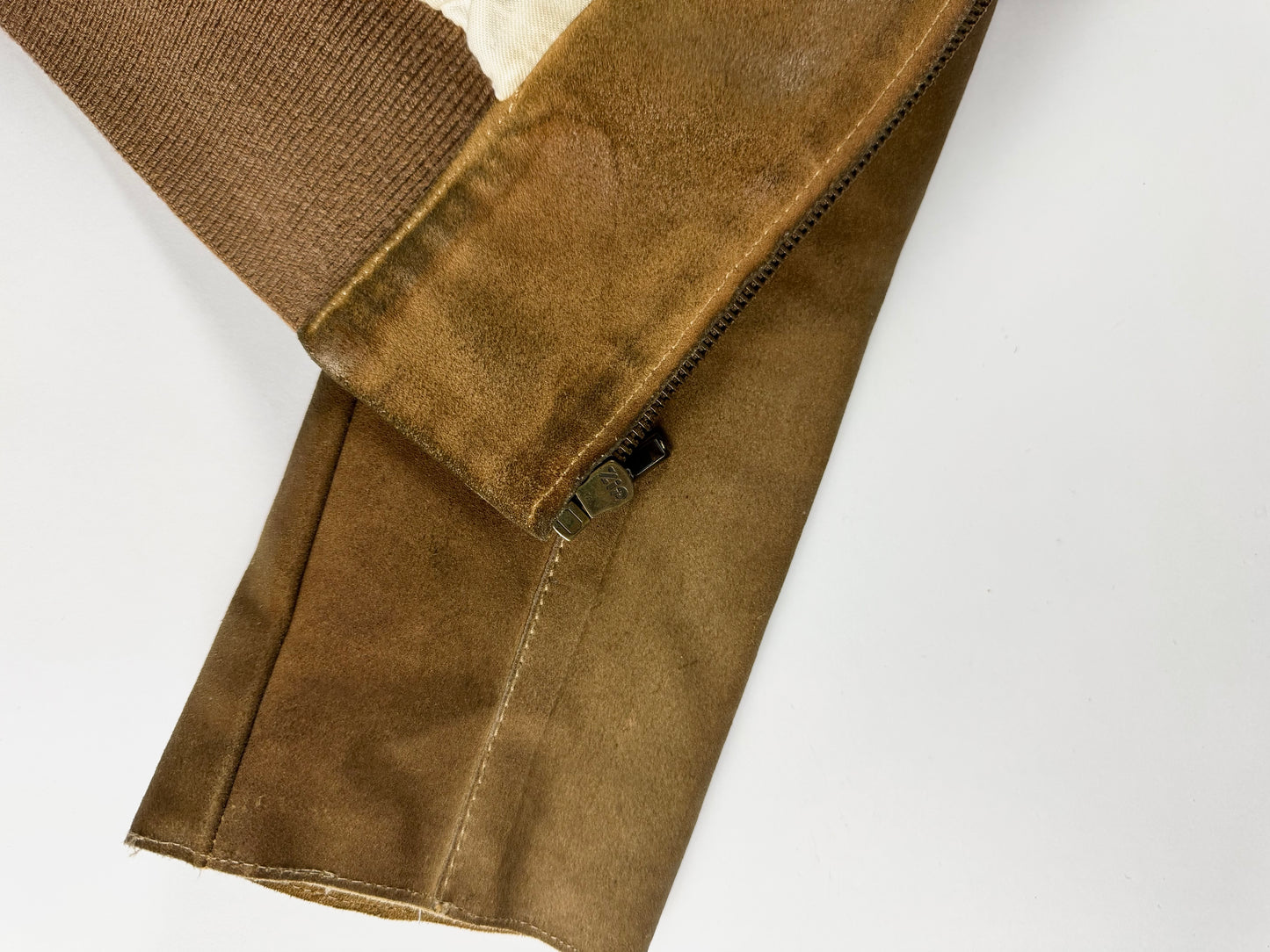 Miu Miu Camel Tan Leather Bomber Pointed Collar Jacket 2000s - M