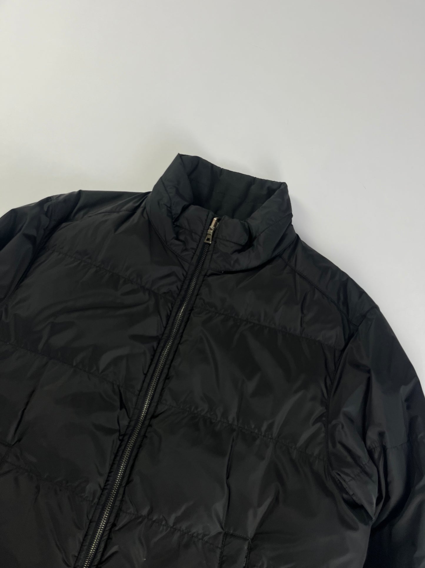 Prada Shadow Double Side Nylon Puffer Down Jacket 2000s - L