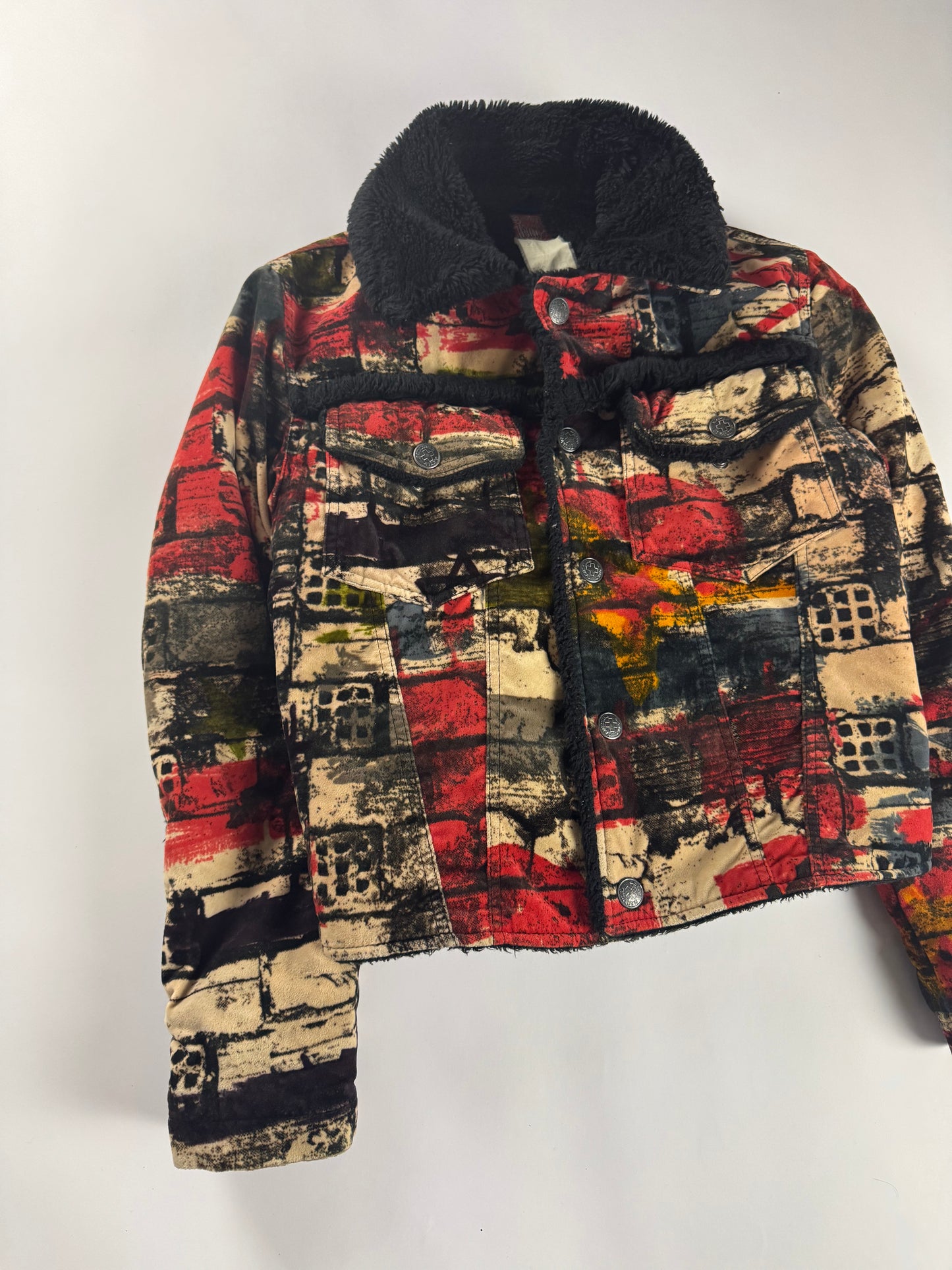 Jean Paul Gaultier Flag Print Punk Anarchy Jacket FW 1997 - M