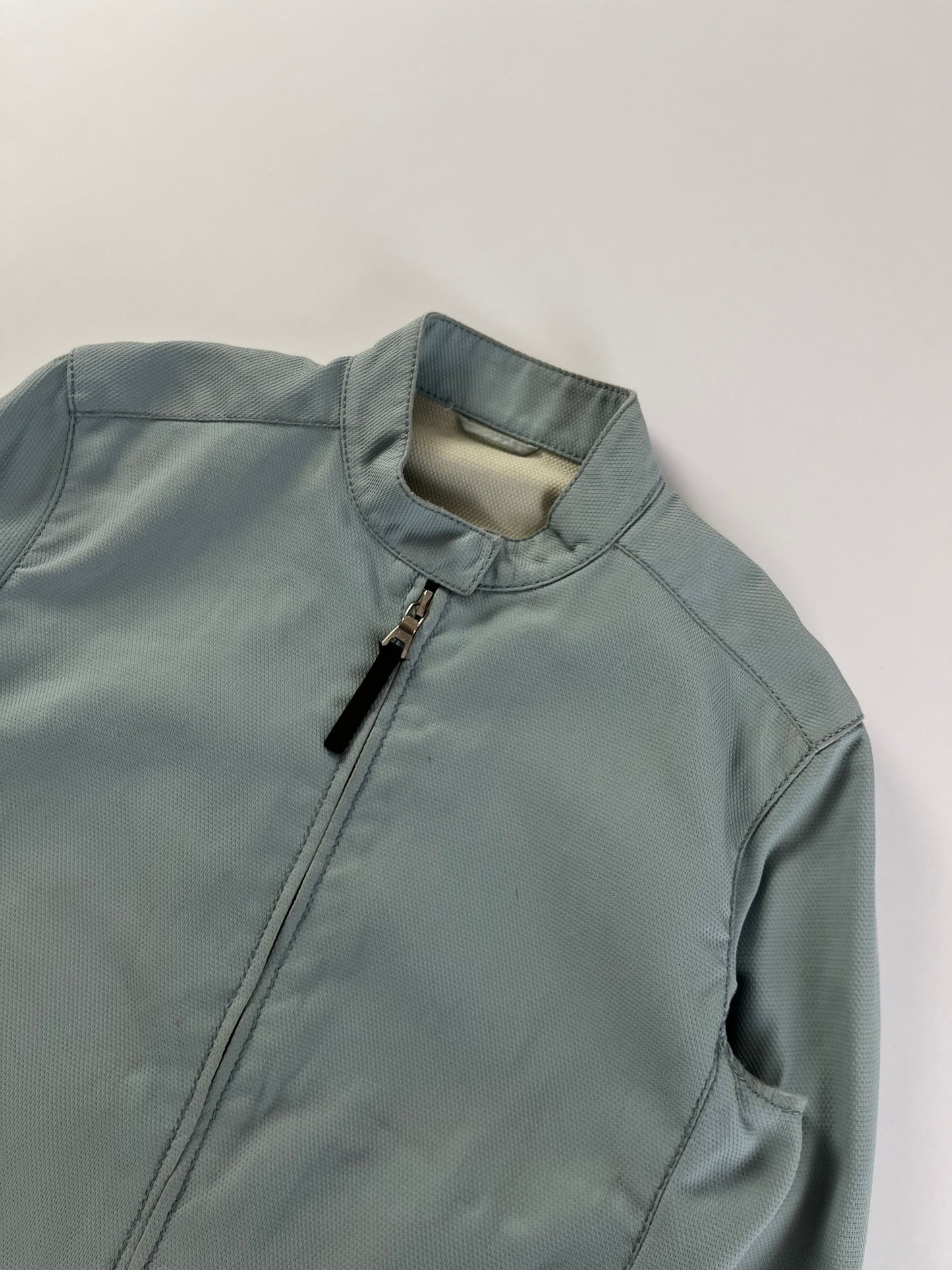 Prada City Blue Light Moto Jacket 2000s - XS