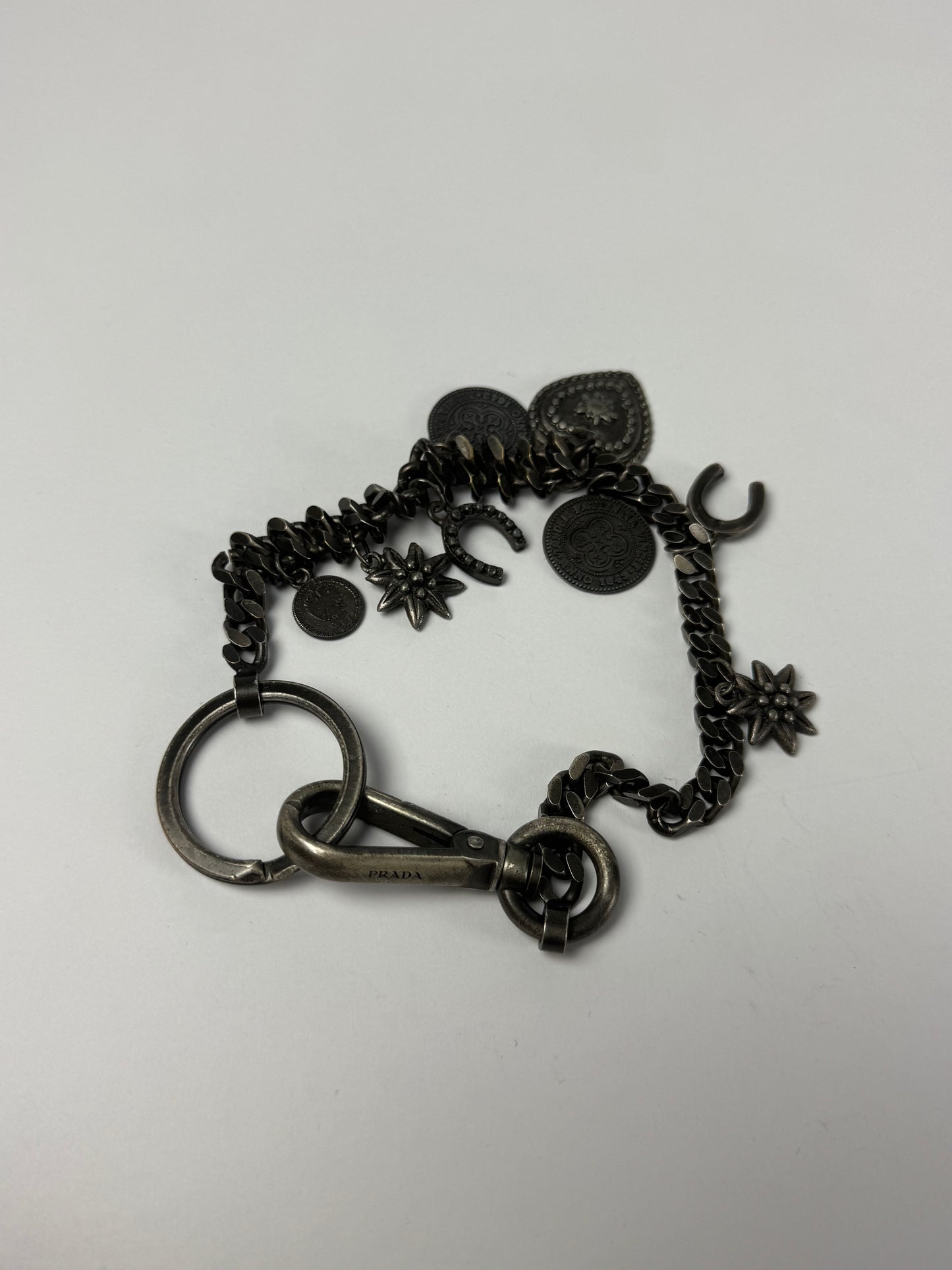 Prada Metallic Keychain Bag Charm 2000s - OS