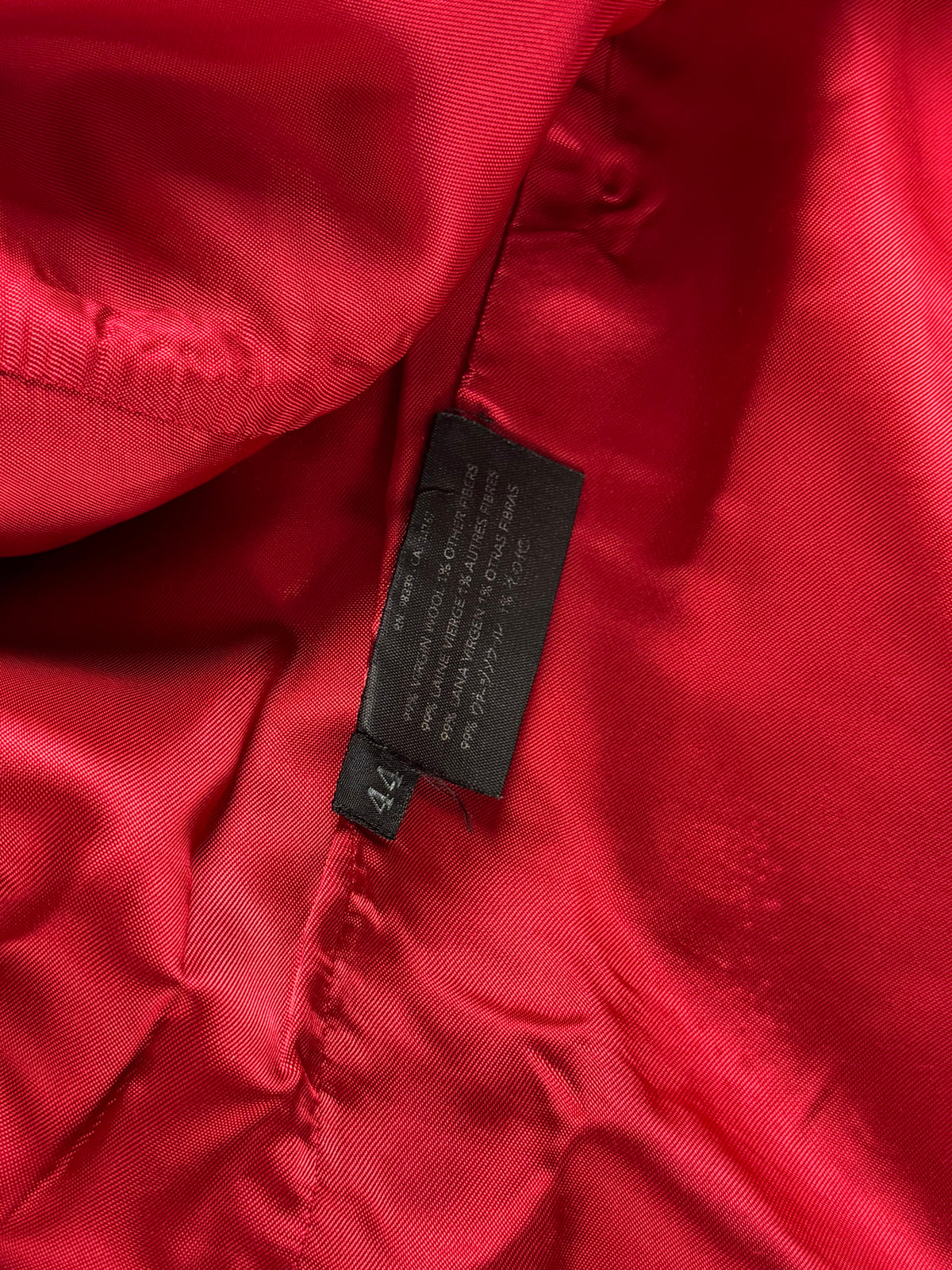 Prada Red Buttoned Stitches Blazer Jacket FW 1998 - S