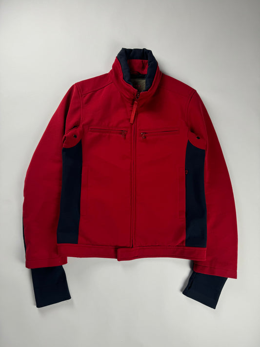 Prada Sample Red Fireflash Cuff Motor Jacket SS 2011 - M