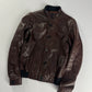 Balenciaga Brown Leather Bomber Jacket SS 2008 - M