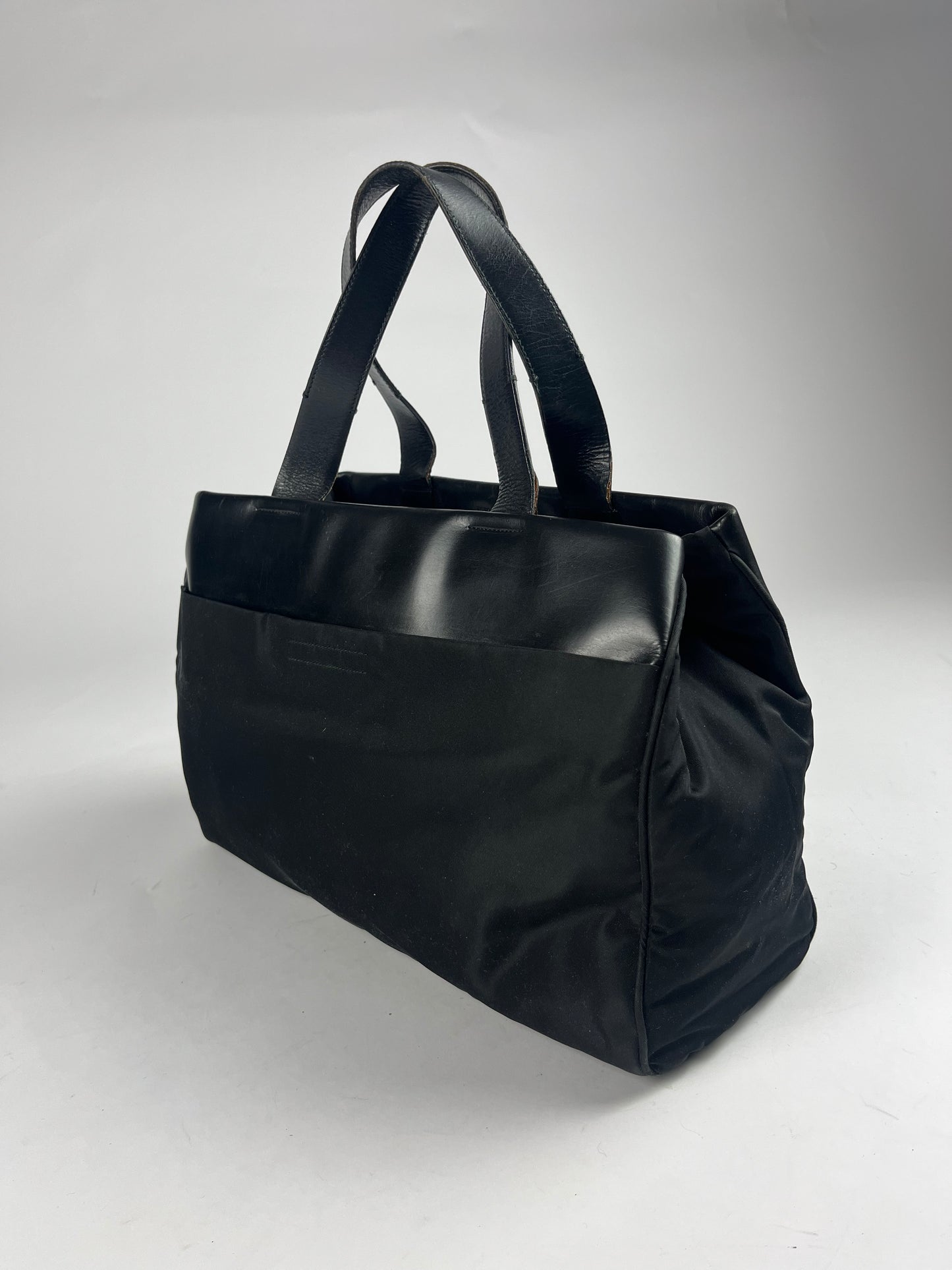 Prada Leather Nylon Tote Bag FW 1999 - OS