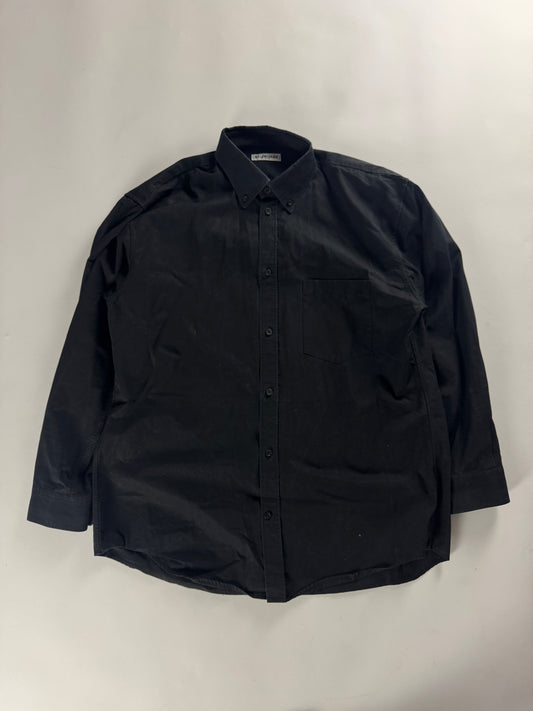 Balenciaga Sample Black Oversized Button Down Shirt - M