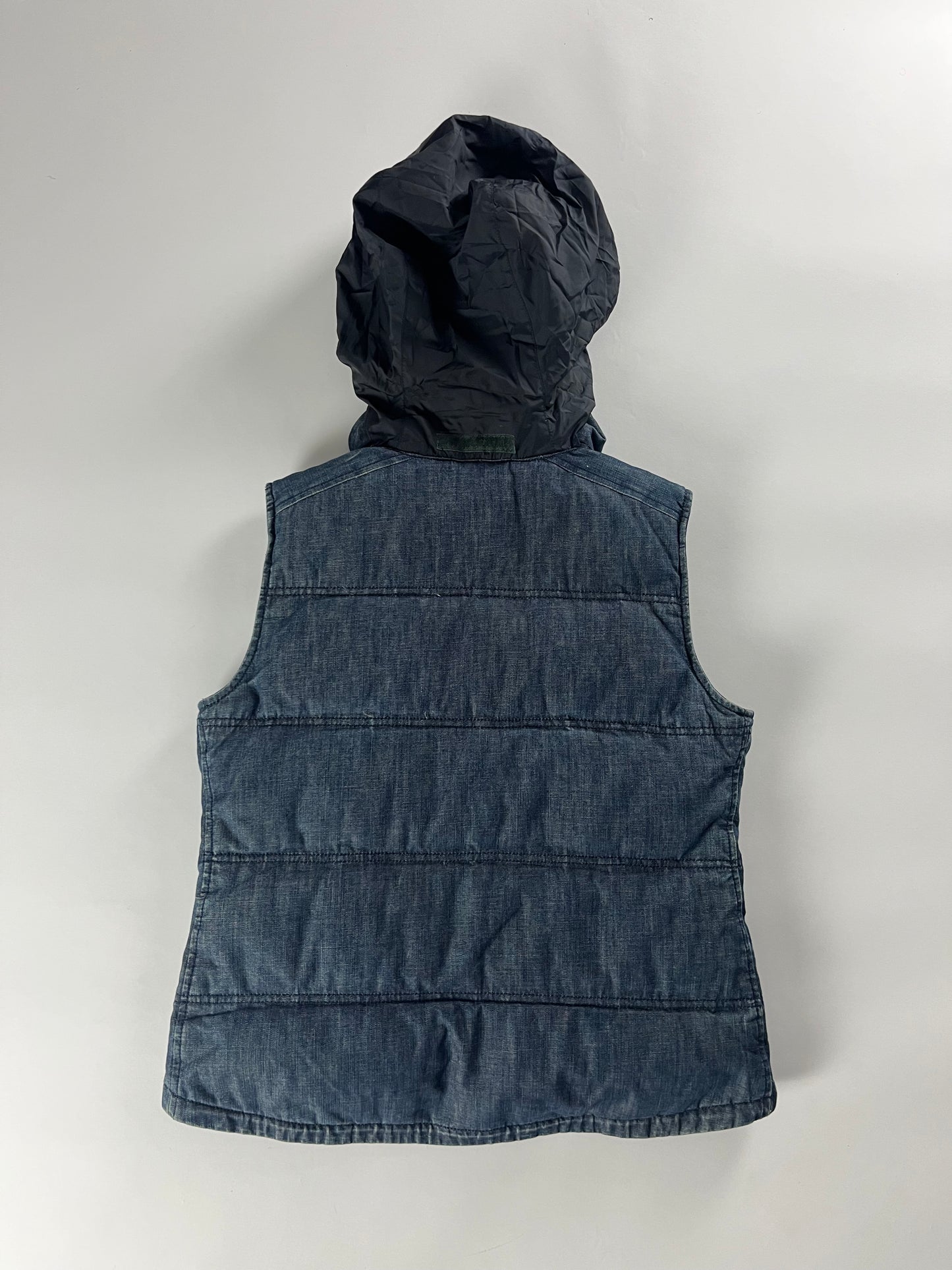 Prada Denim Puffer Vest 2000s - S