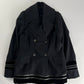 Gucci Leather Trim Wool Peacoat FW 2005 - S