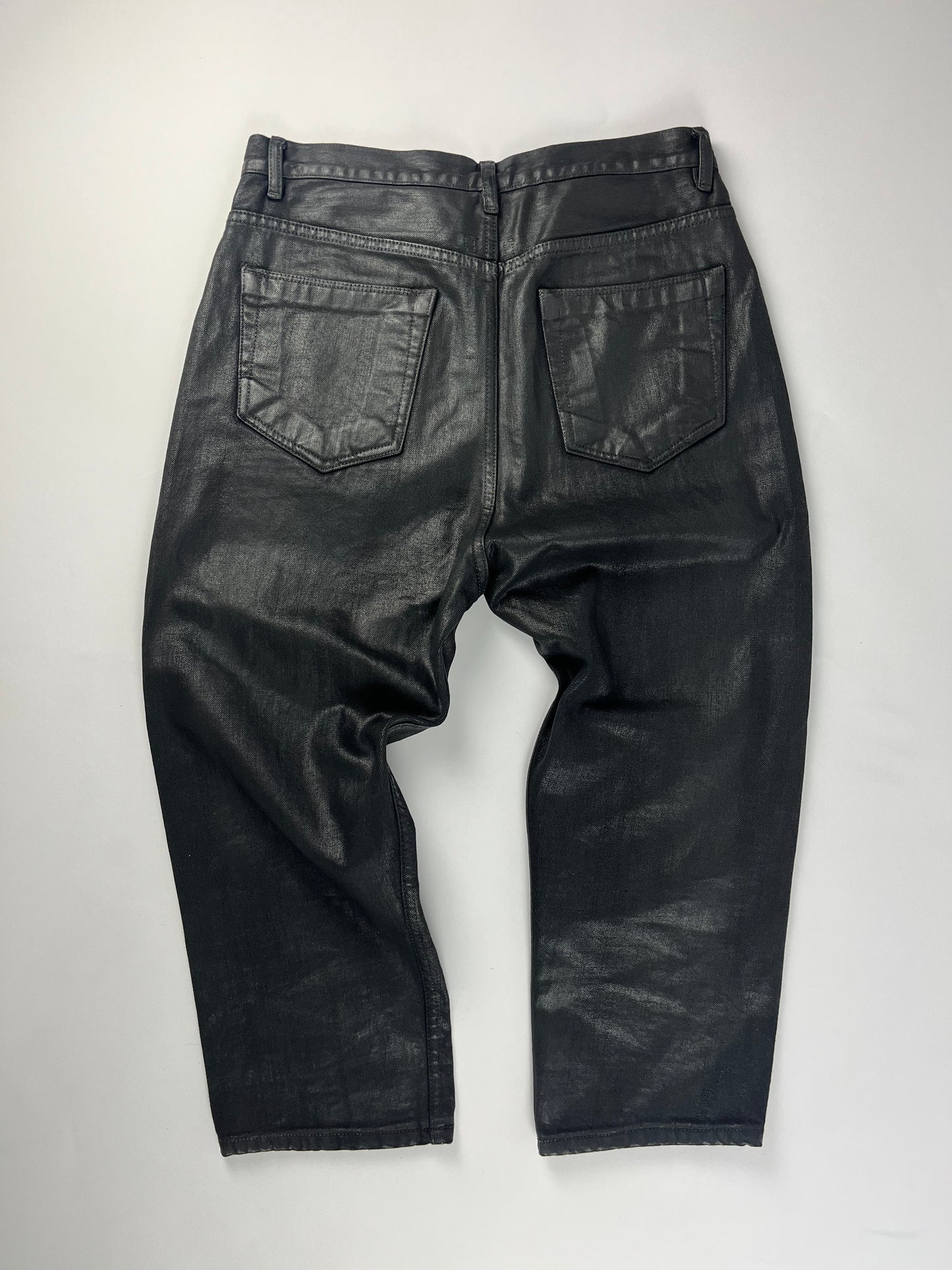 Rick Owens 3/4 Sphinx Cut Waxed Denim Pants - 31 US