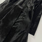 Givenchy Black Ponyhair Calf Hair Double Breasted Flared Midi Coat 2010s - S