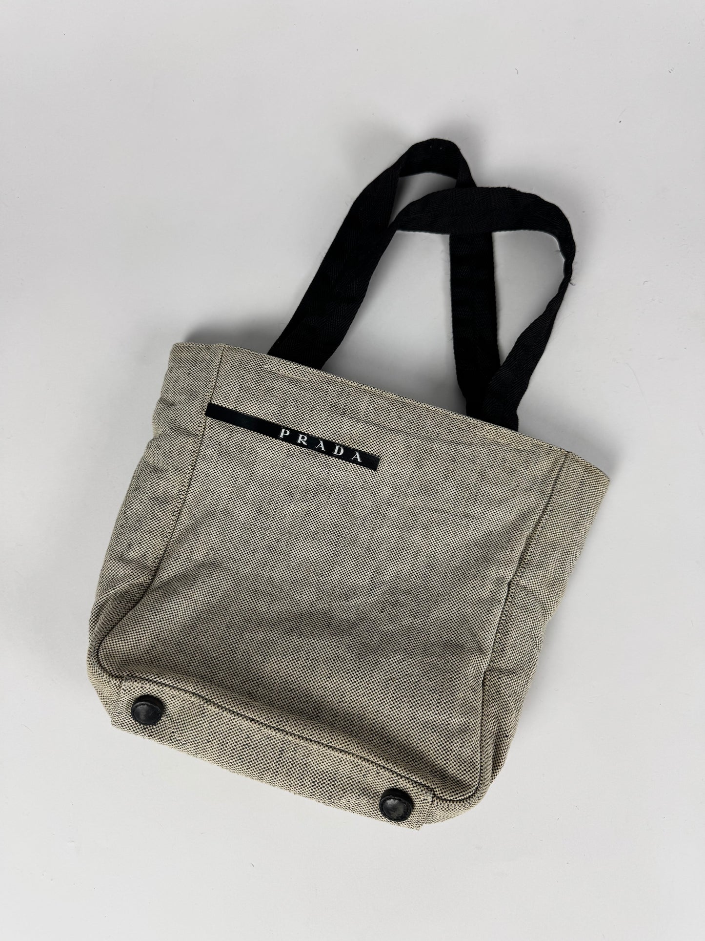 Prada Grey Cotton Mini Bag SS 1999 - OS