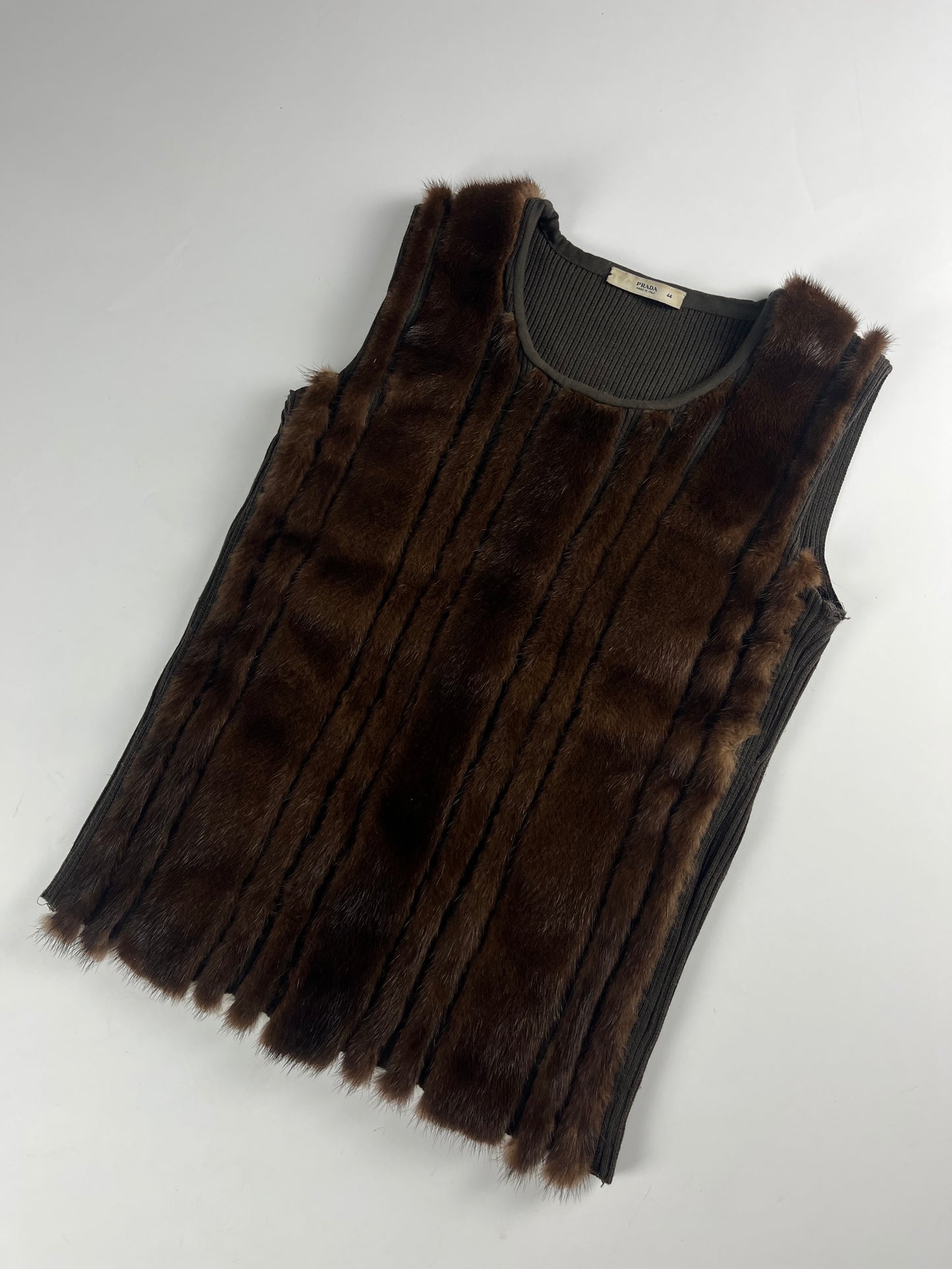 Prada Sample Fur Tank Top FW 2007 - S