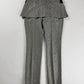 Junya Watanabe Grey Glen Plaid Folded Peplum Waist Straight Leg Skirt Trousers SS 2010 - S