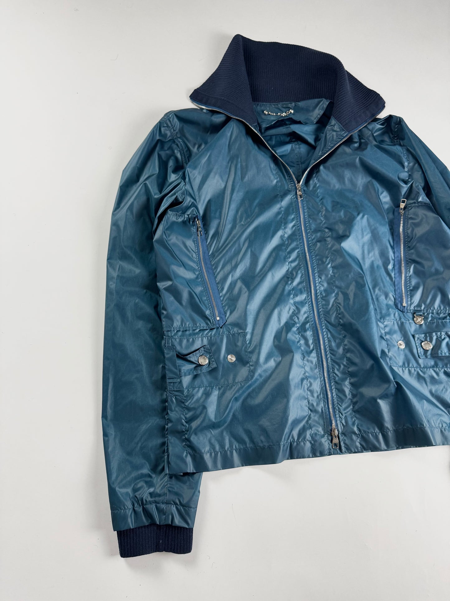 Louis Vuitton Blue Military Technical Turtleneck Jacket FW 2008 - M