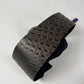 Just Cavalli Dark Brown Crocodile Embossed Purple Strap Leather Corset Belt 2000s - OS