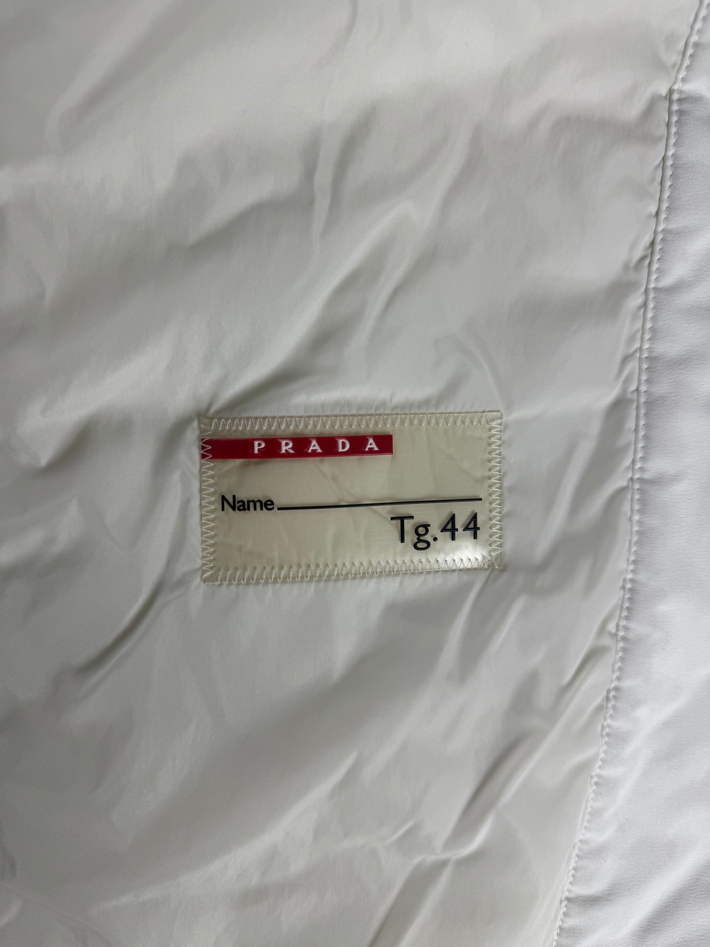 Prada White Nylon Wind Stopper Coat SS 2008 - S