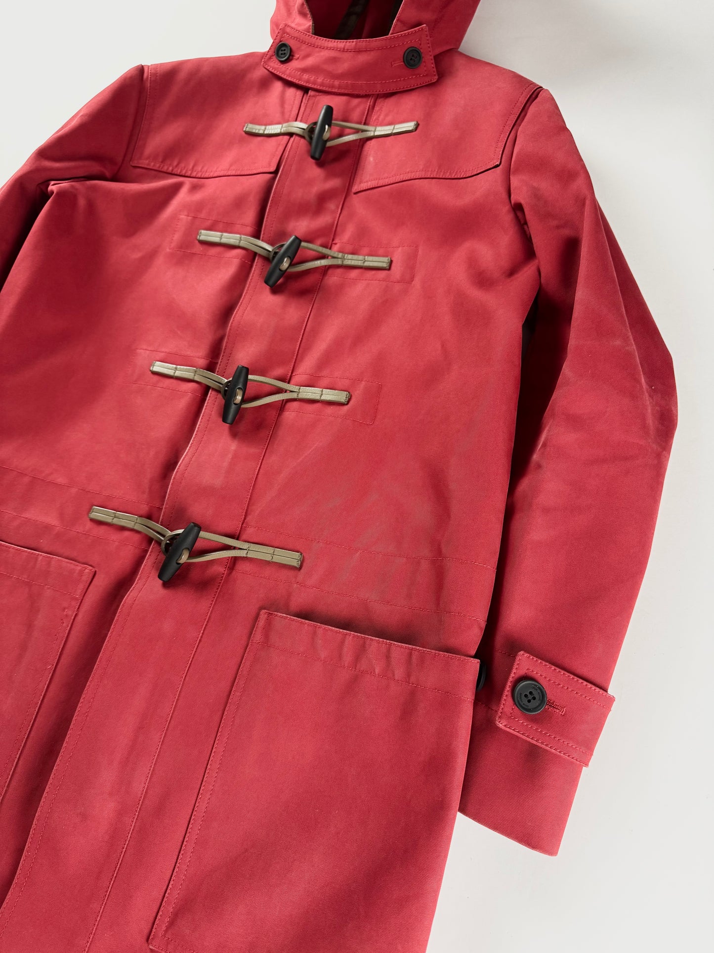 Dior Homme Kris Van Assche Red Military Duffle Coat Pre Fall 2014 - S