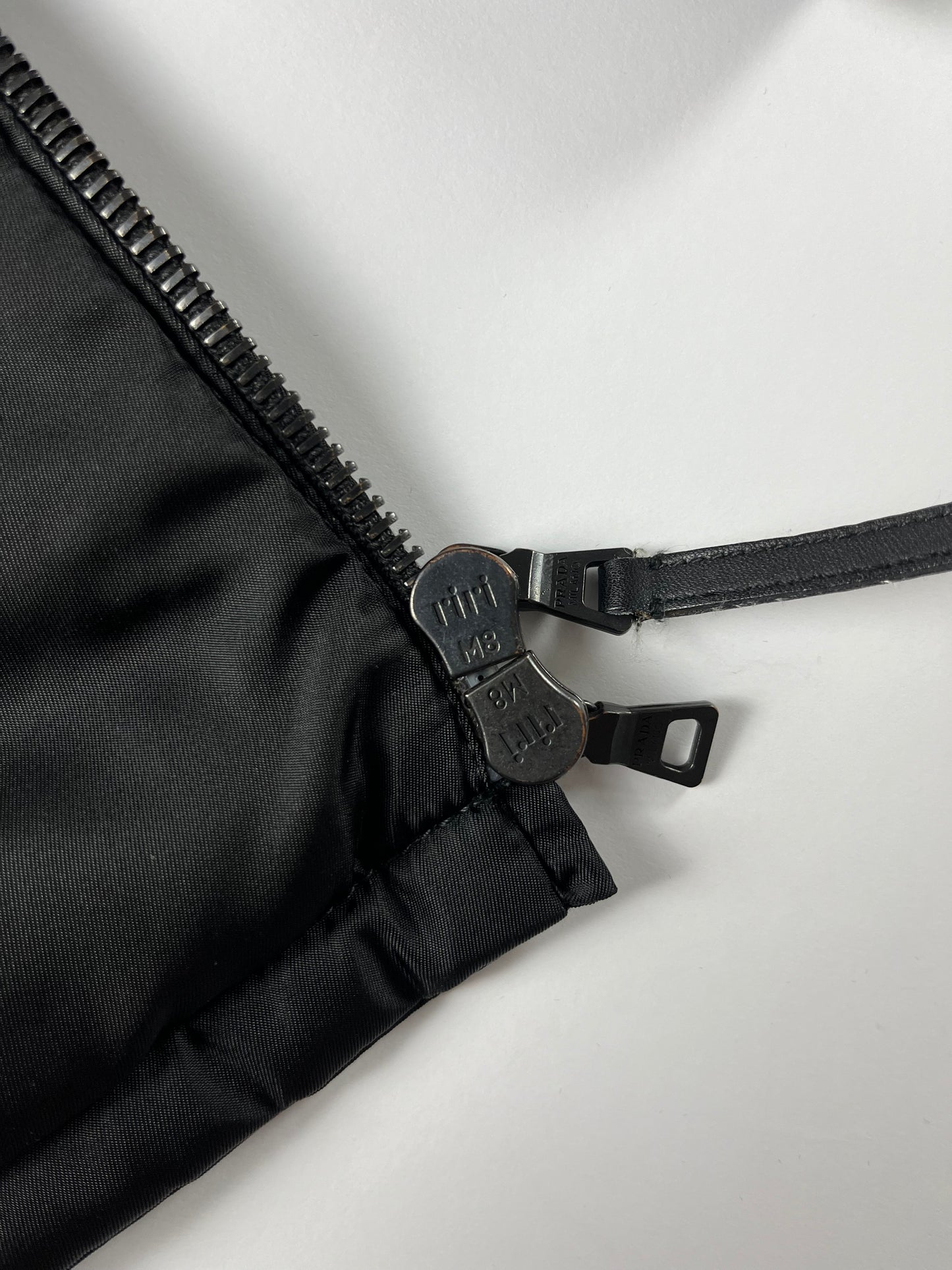 Prada Minimalist Double Zip Nylon Jacket 2000s - L