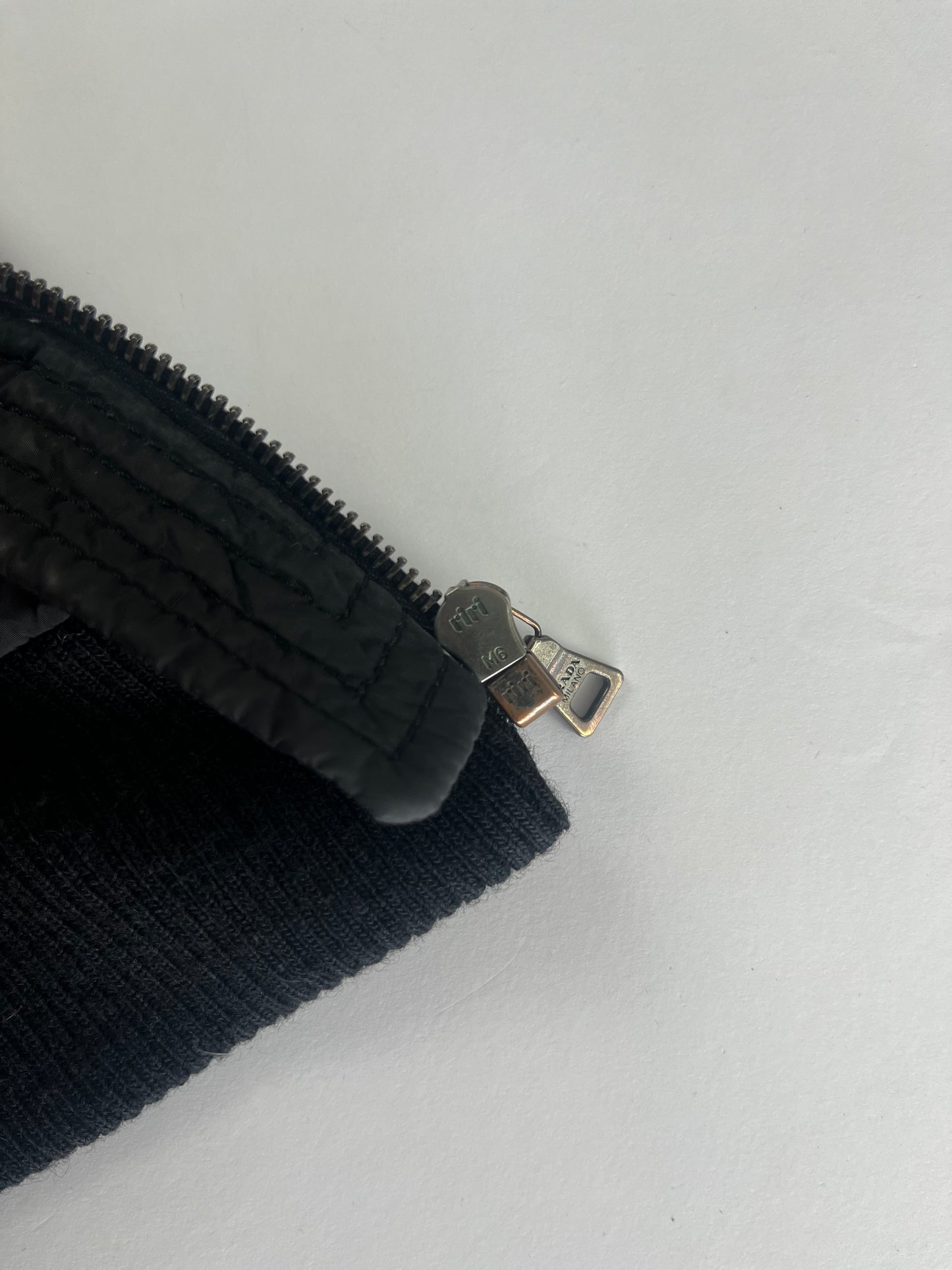 Prada Black Nylon Puffer Down Jacket - S