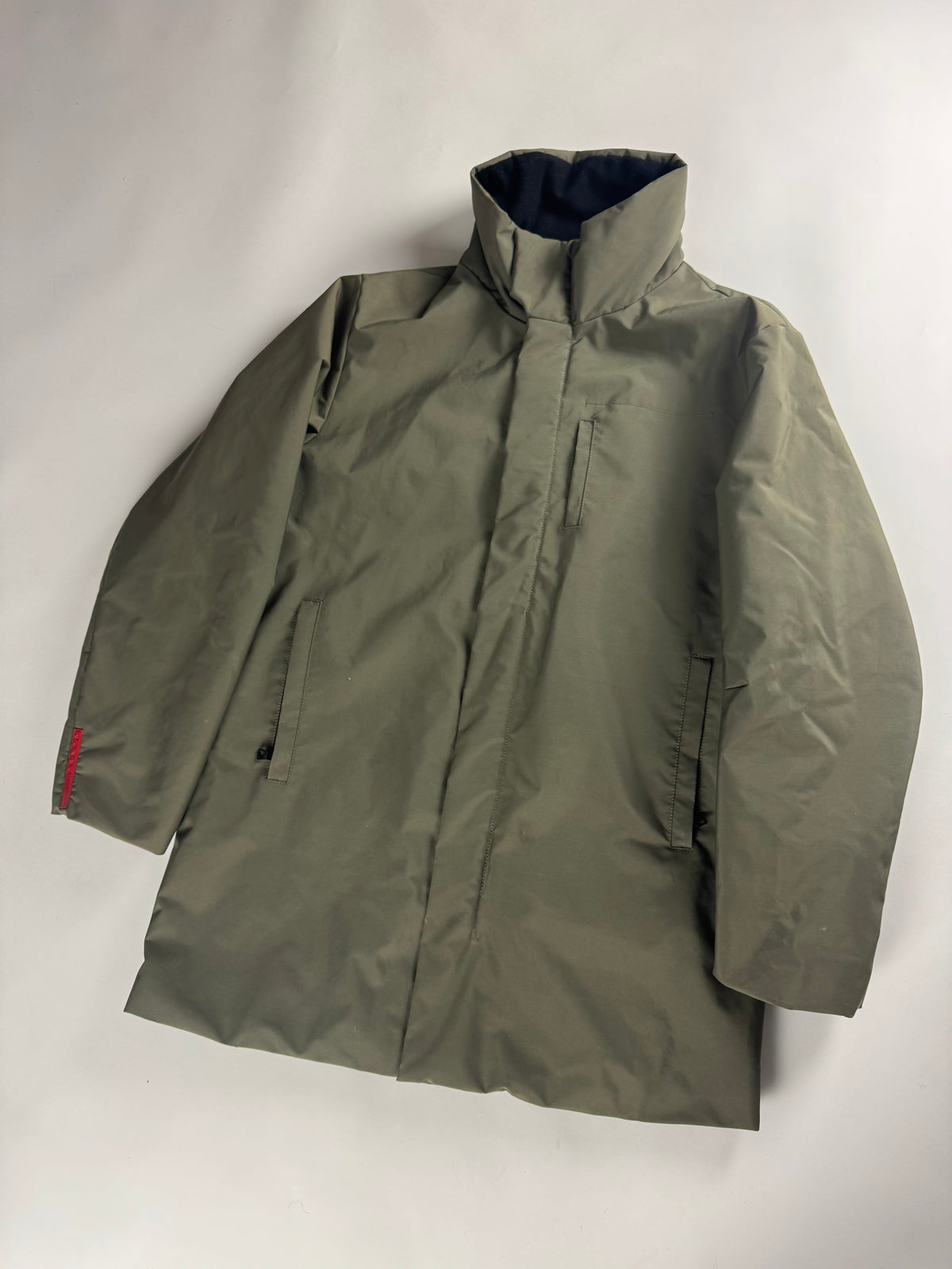 Prada Linea Rossa Khaki Nylon Technical Parka Jacket FW 1999 - M