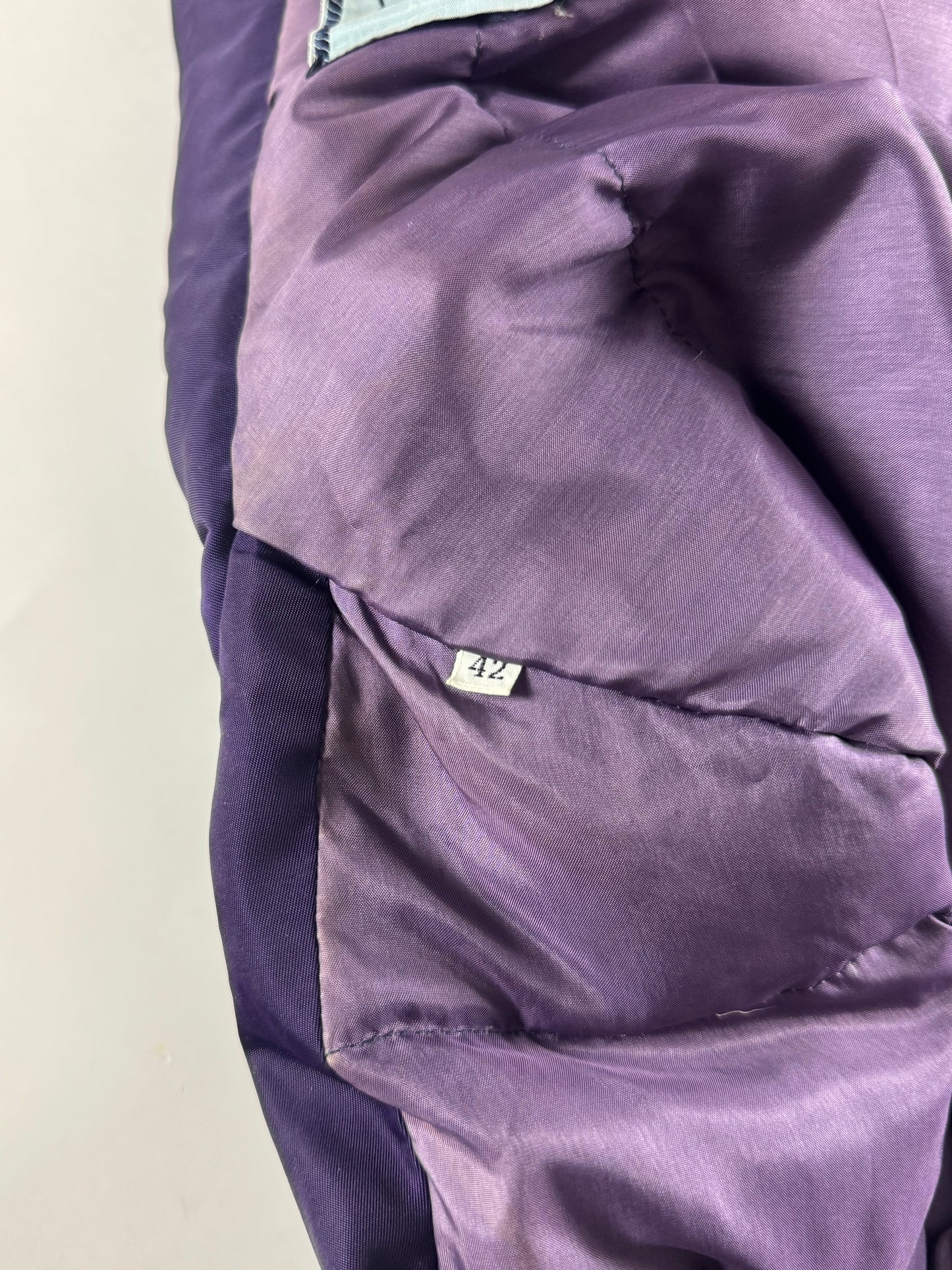 Prada Purple Drawstring Waist Puffer Jacket 1990s - S