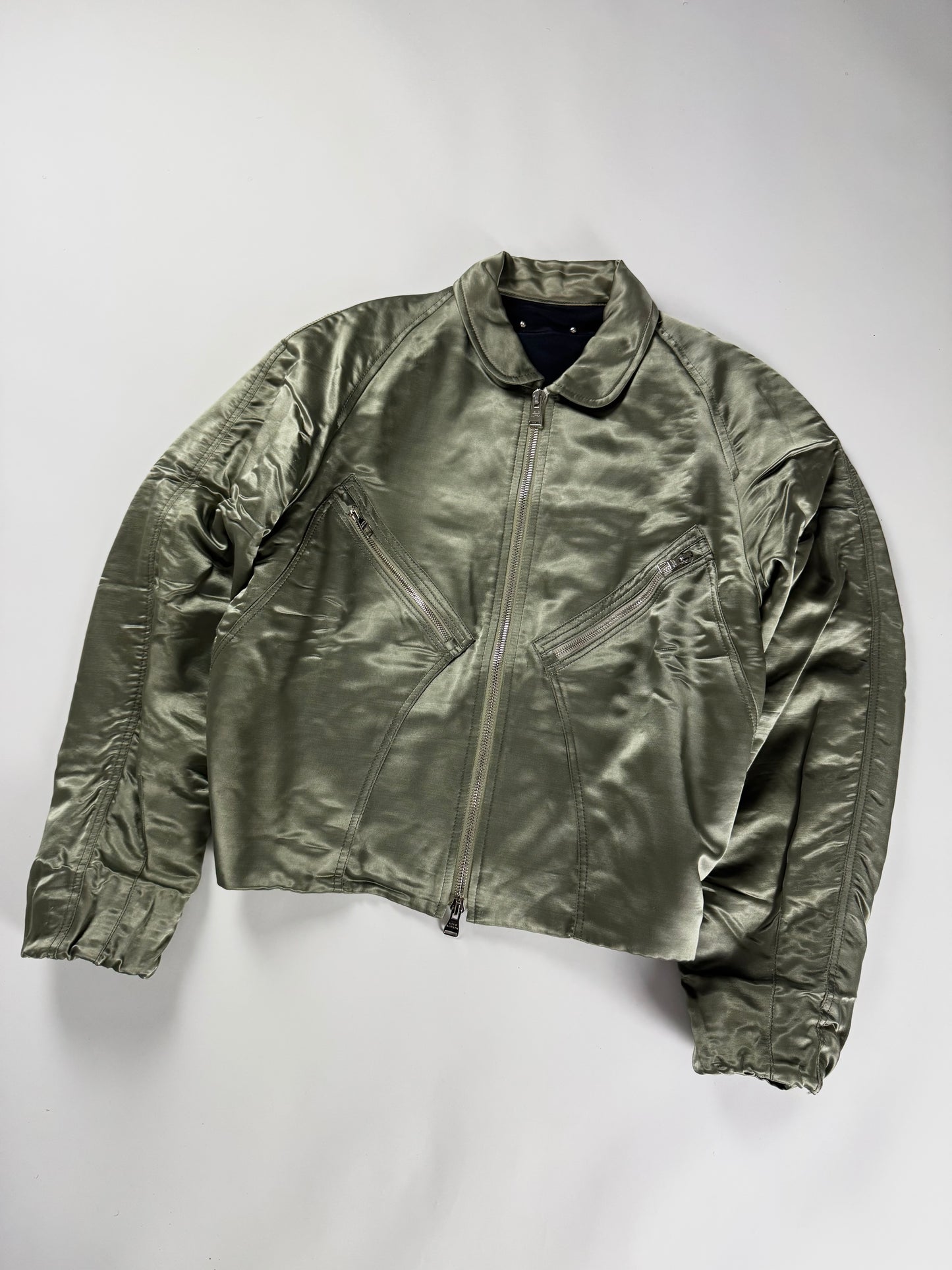 Louis Vuitton Patent Green Military Bomber Jacket SS 2015 - M