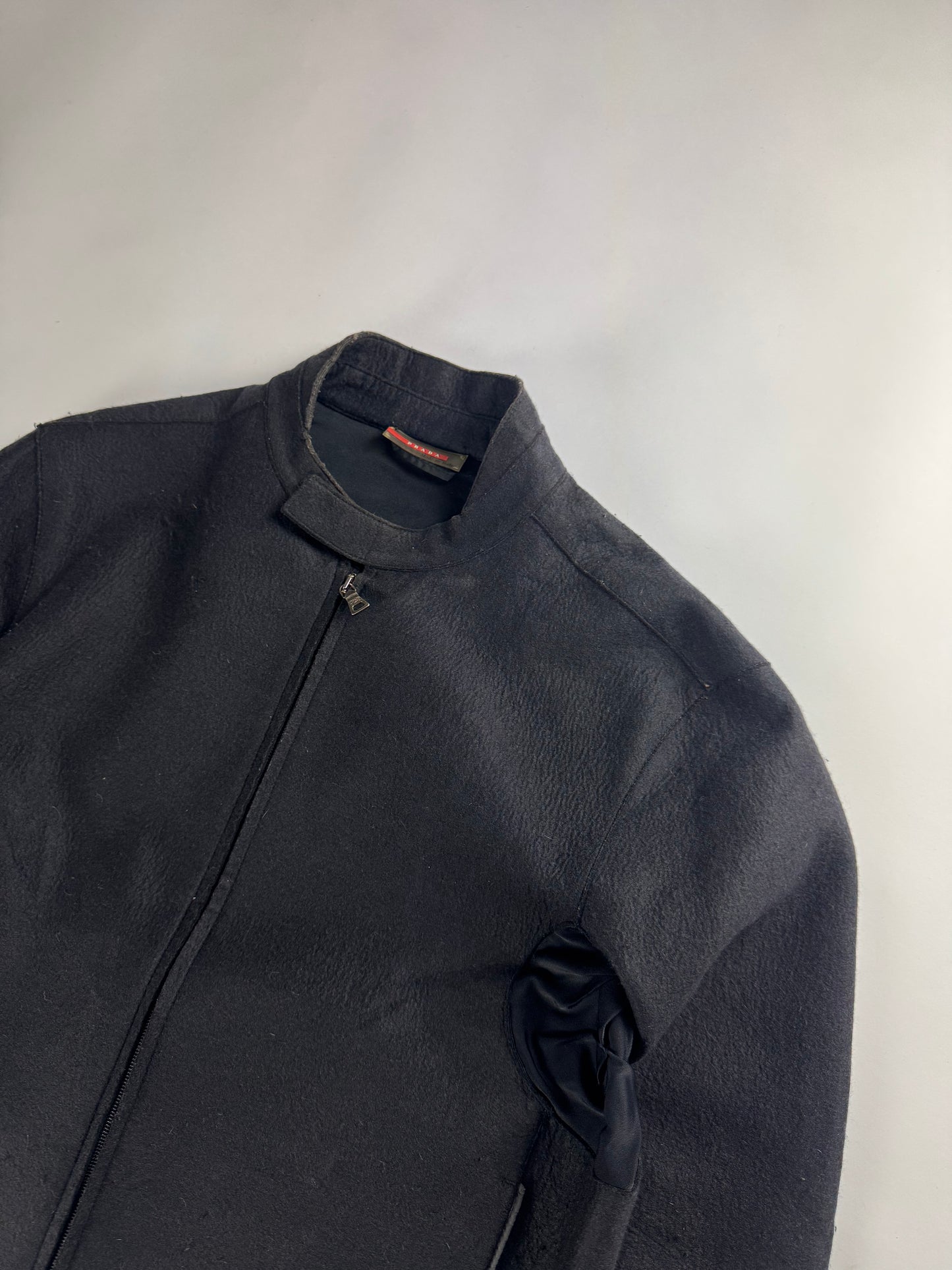 Prada Linea Rossa Technical Wool Moto Jacket SS 2000 - M