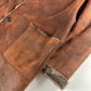 Prada Vulcan Brown Premium Inside Sheep Fur Long Shearling Leather Coat FW 2003 - L