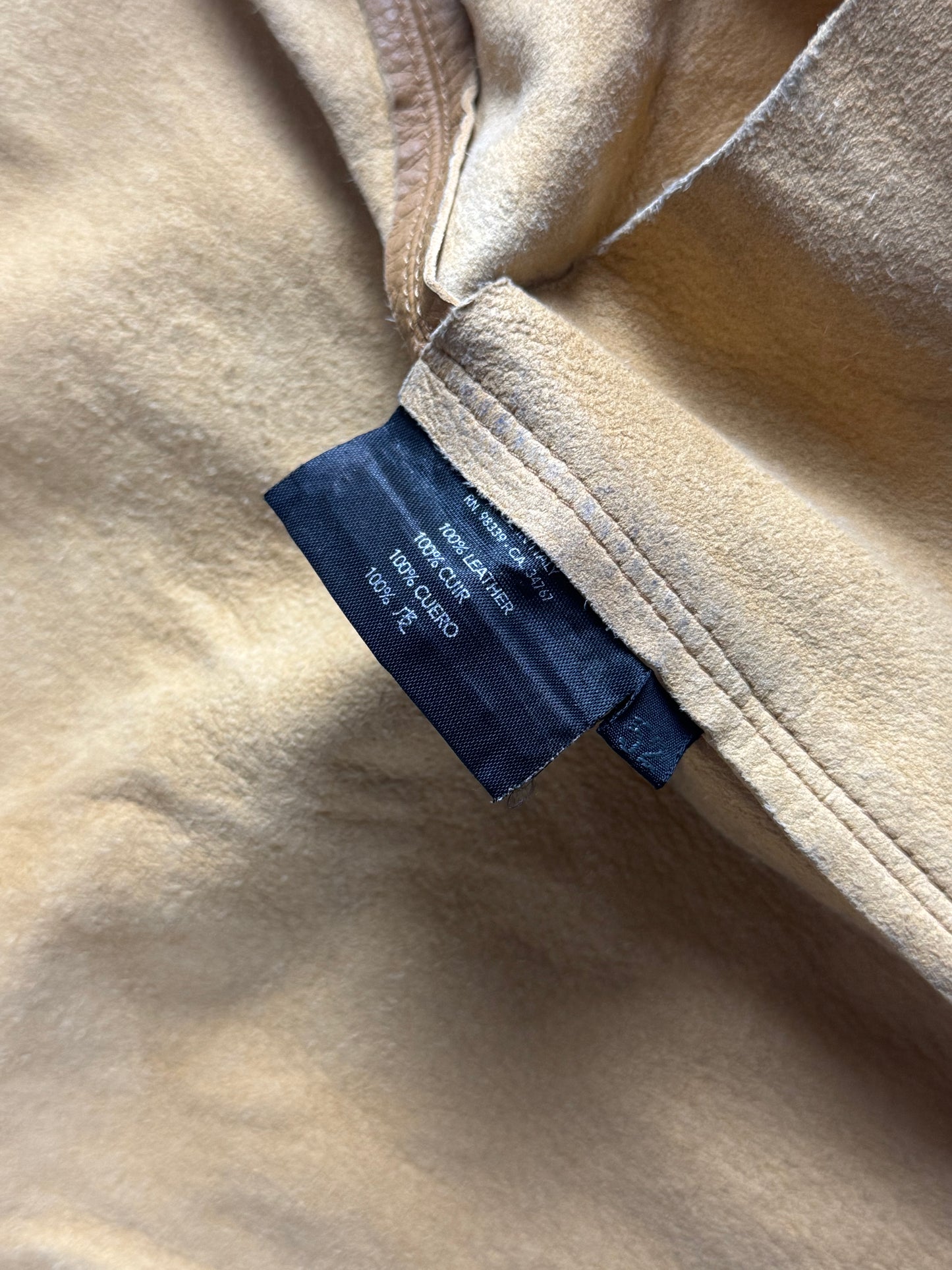 Prada Minimalist Camel Leather Buttoned Jacket SS 2001 - L