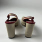Prada Linen Inside Red Heels SS 1999 - 38 IT/39 EU