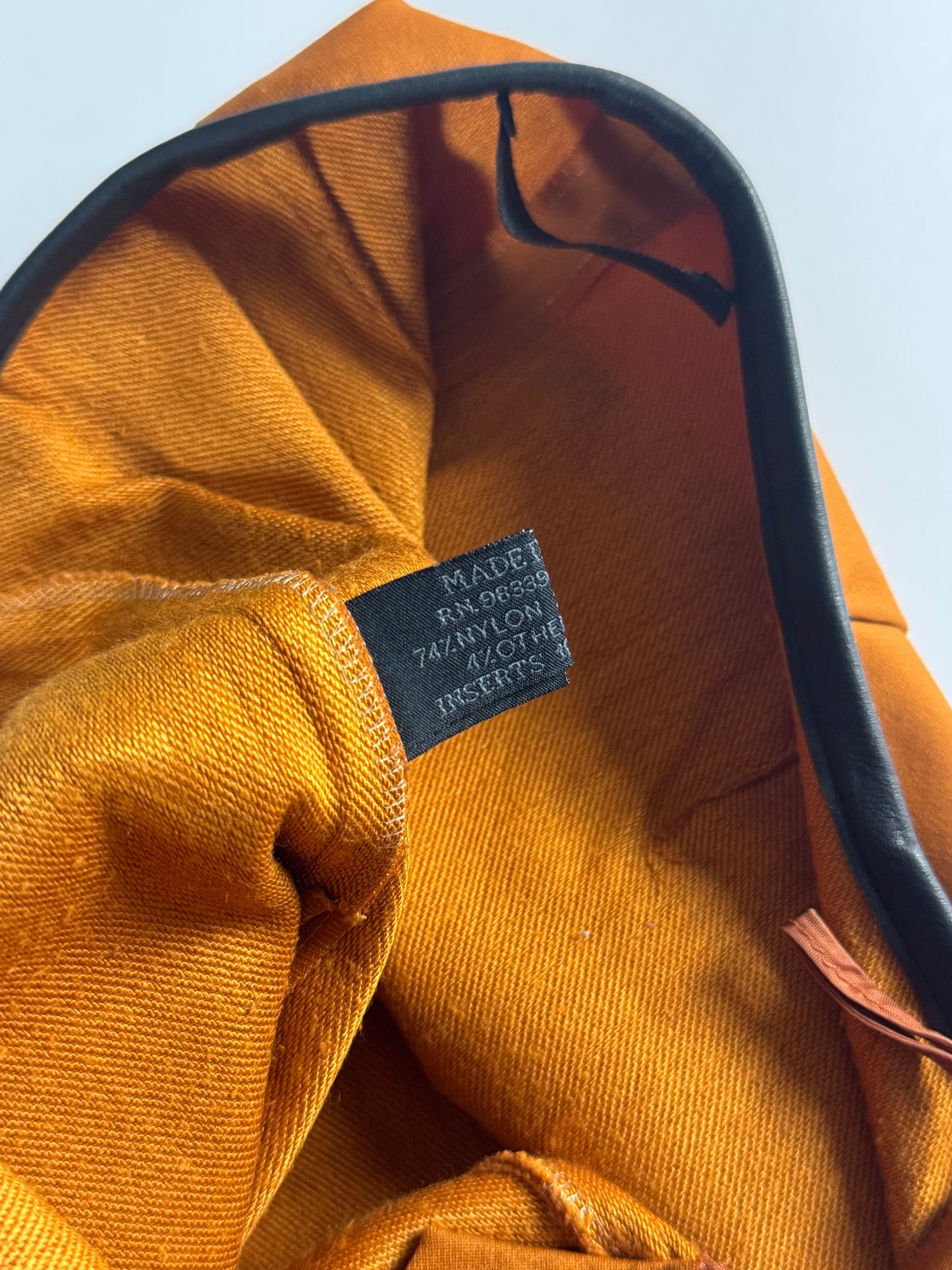 Prada Leather Cuffed Waist Amber Nylon Pants FW 1999 - S