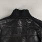 Prada Plissé Collar Leather Bomber Jacket FW 2007 - M