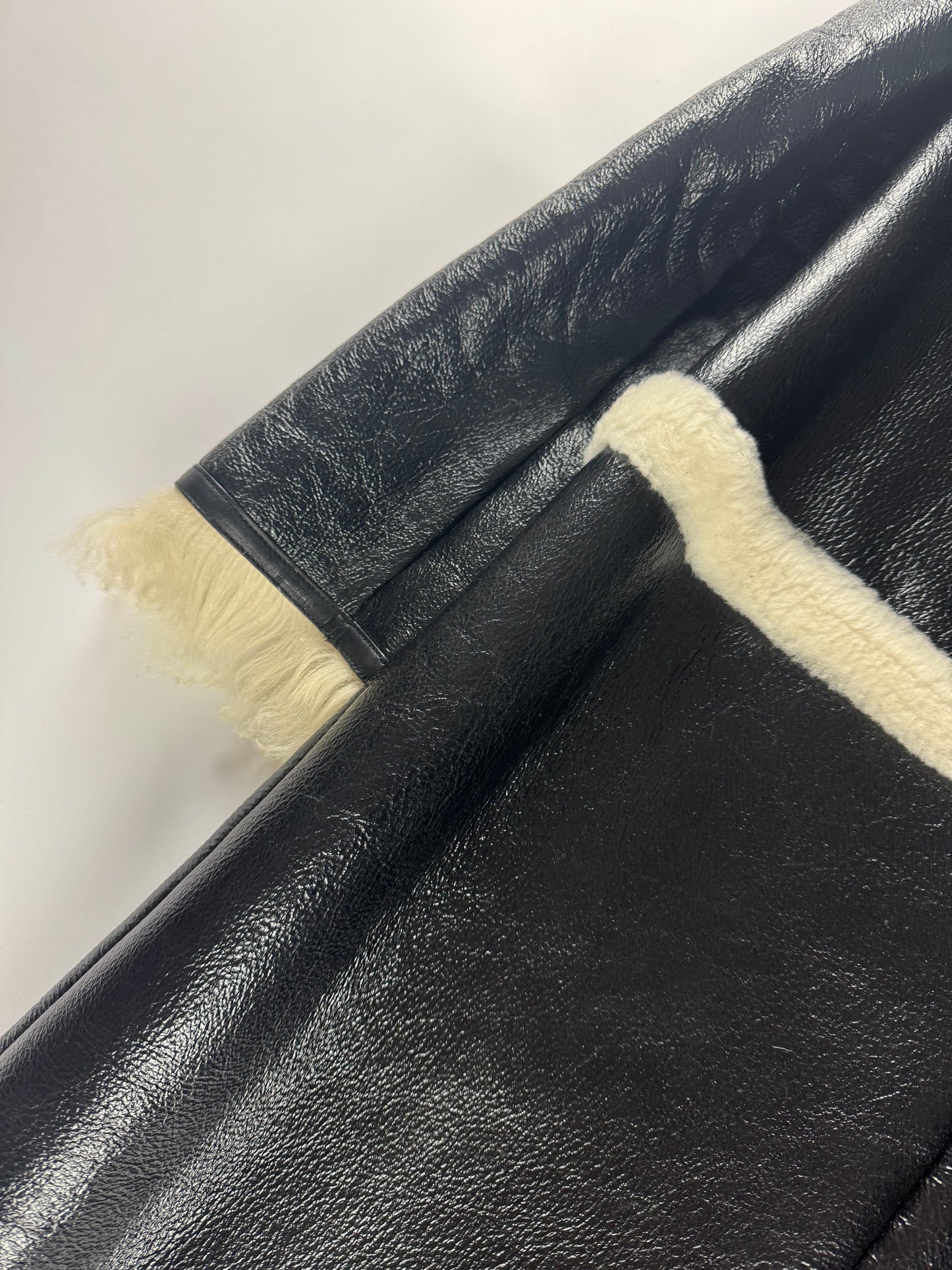Louis Vuitton Nicolas Ghesquière Shearling Fur Trimmed Coat FW 2015 - S