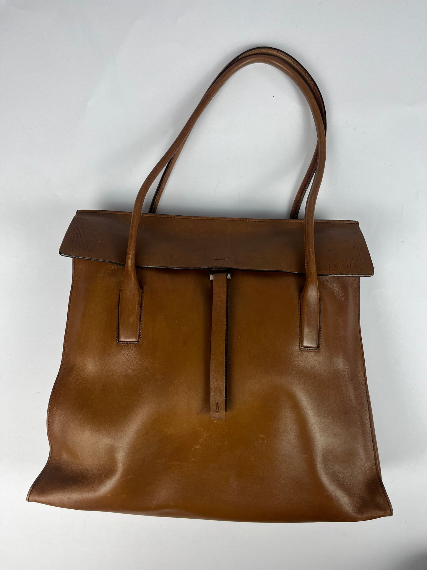 Prada Brown Leather Strapped Bag FW 1999 - OS