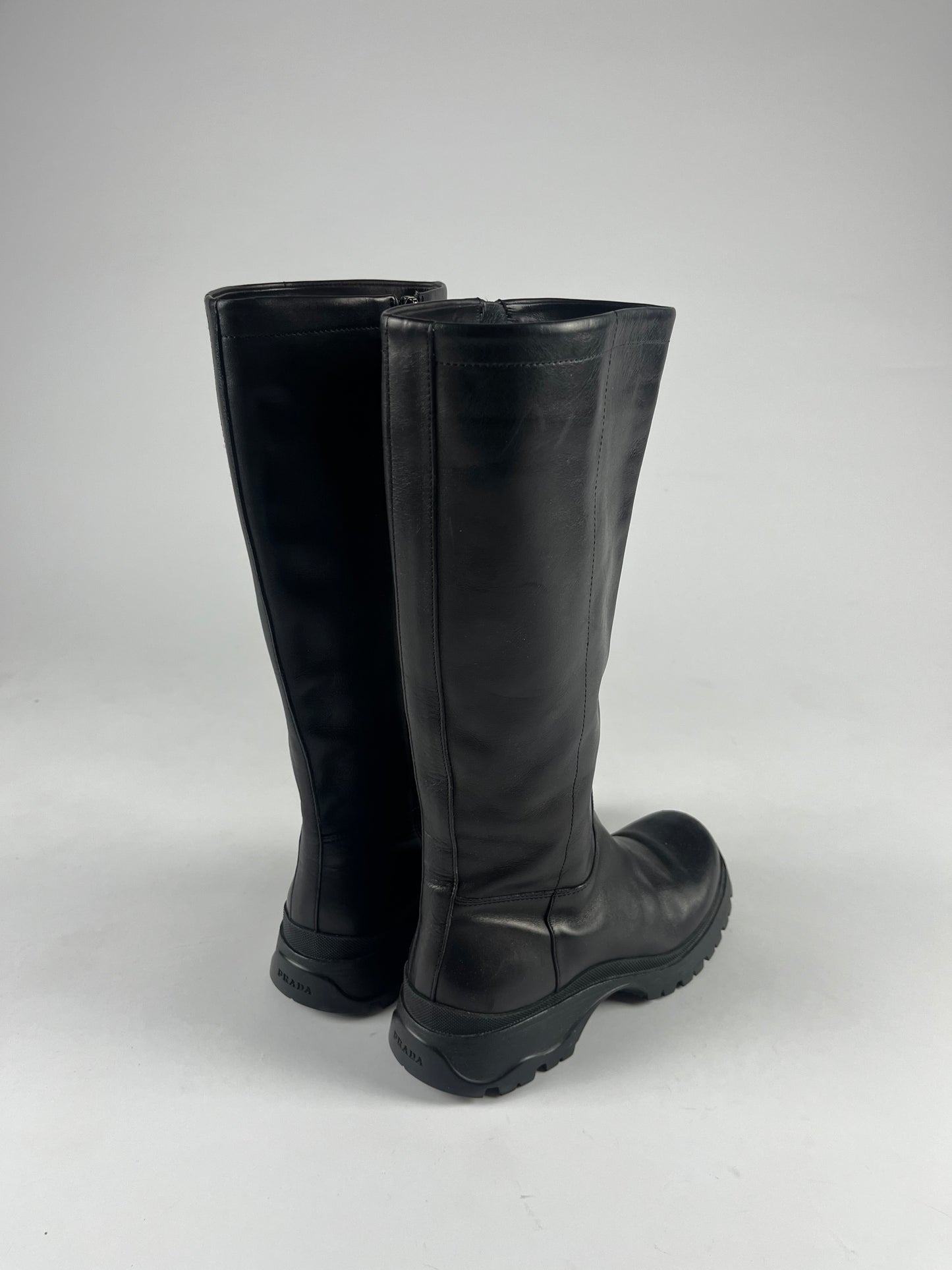 Prada Premium Leather Combats Boots FW 2003 - 36,5 IT/37,5 EU