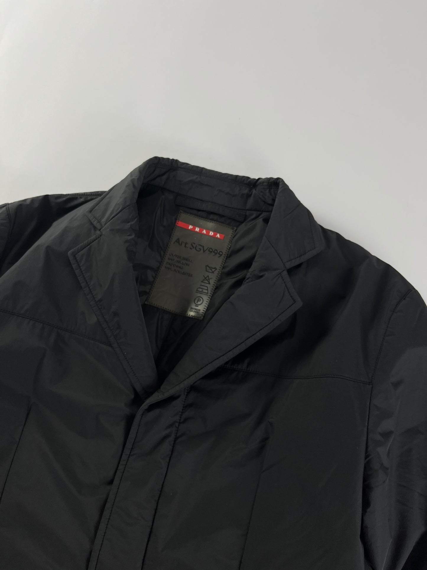 Prada Linea Rossa Black Nylon Wind Stopper Blazer SS 2008 - M