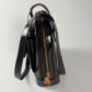 Gucci Brown Leather Patent Bamboo Shoulder Bag 1990s - OS