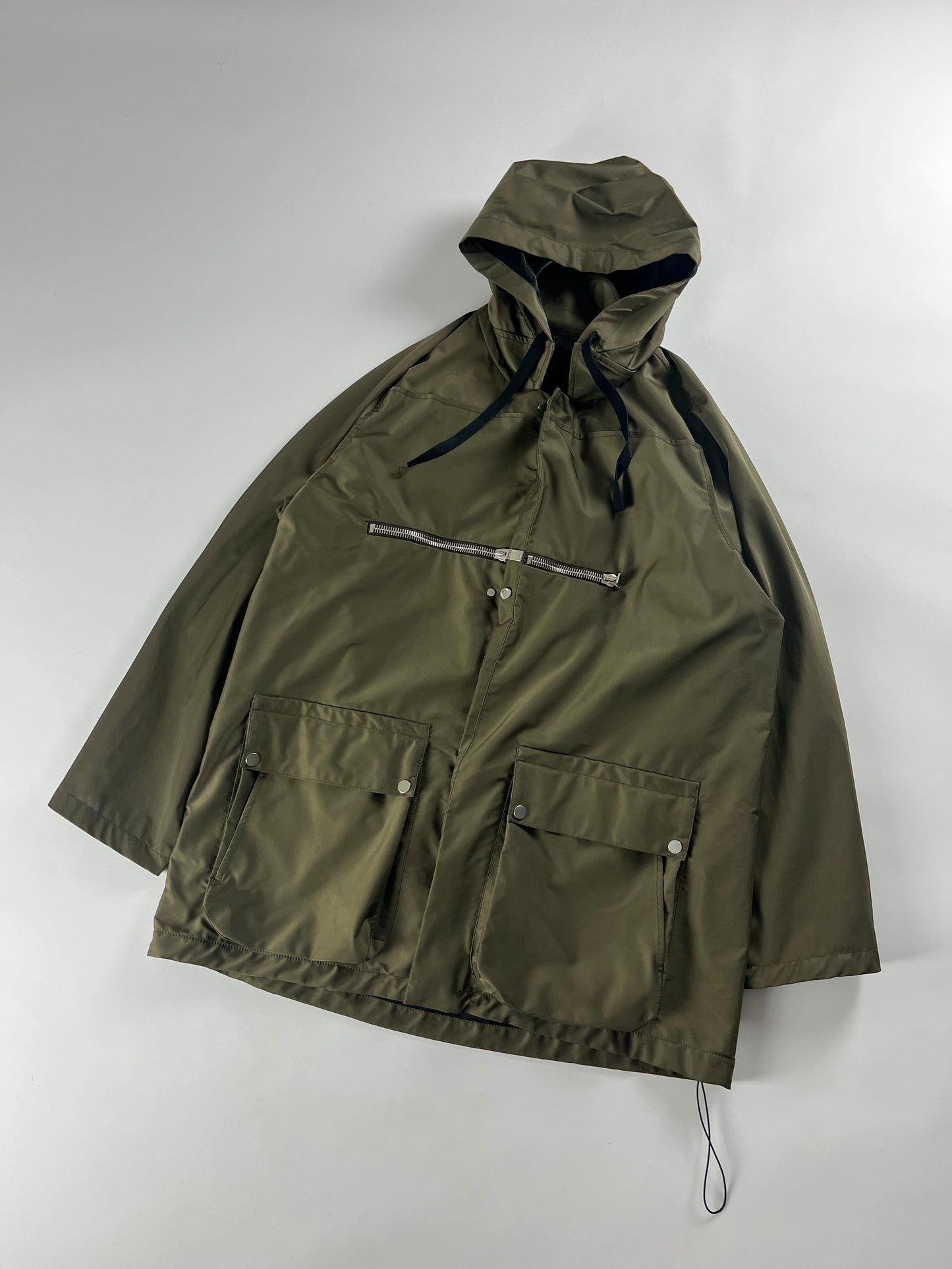 Balenciaga Khaki Double Zip Windbreaker Sample SS 2015 - XL