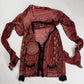 Jean Paul Gaultier Paisley Native Tribal Tattoo Oriental Mesh Blouse Top 1990s - L