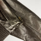 Louis Vuitton Metallic Bronze Leather Fur Collar Gold Hardware Ribbed Trim Bomber Jacket FW 2008 - S