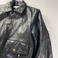 Saint Laurent Sample Leather Paneled Zigzag Stitching Bomber Jacket Pre Fall 2018 - S