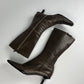 Prada Brown Belted Leather Boots FW 2000 - 38,5 IT/39,5 EU