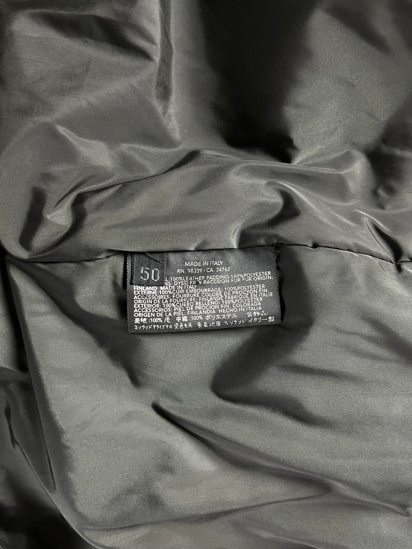 Prada Belted Premium Leather Fur Long Jacket FW 1999 - M