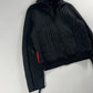 Prada Linea Rossa Black Straight Quilted Nylon Zipper Jacket FW 2001 - L