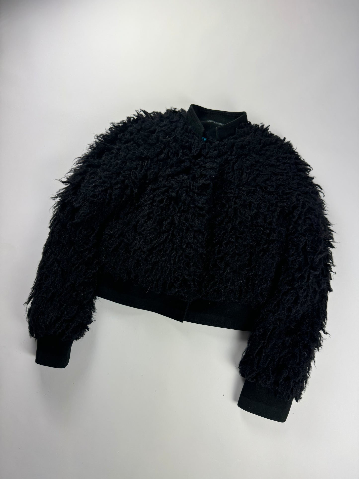 John Galliano Midnight Bloom Faux Fur Jacket 2010s - S