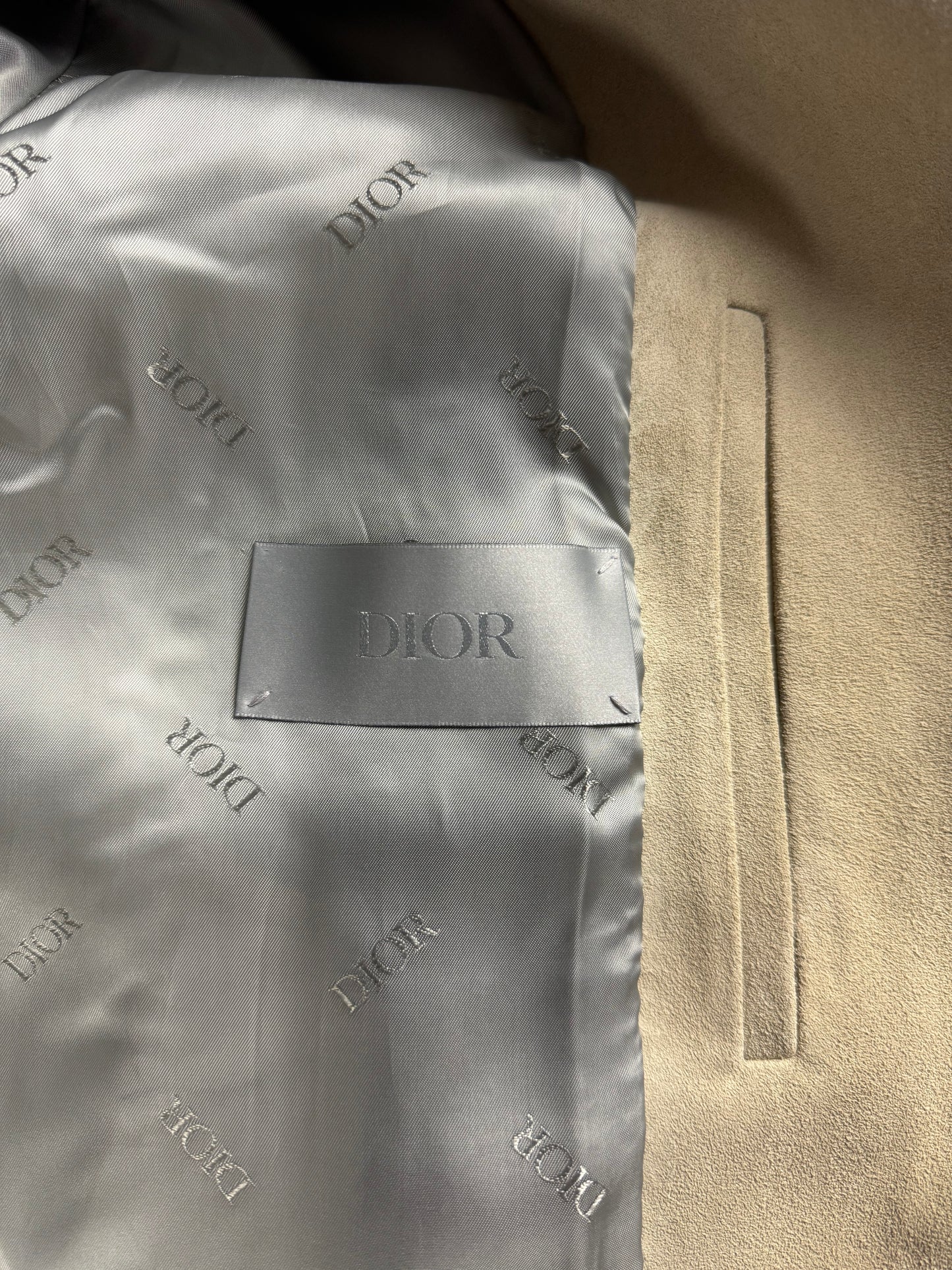 Dior Beige Suede Leather Overshirt Jacket SS 2020 - L