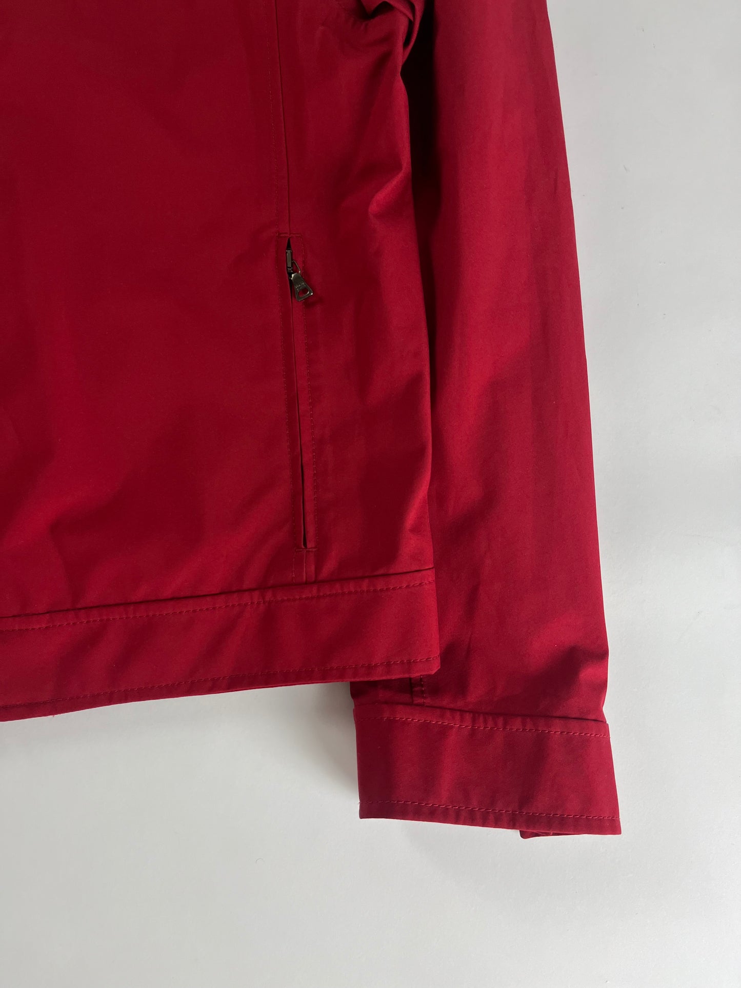 Prada Gore Tex Red Nylon Moto Jacket SS 2000 - L
